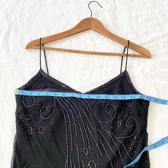 Jora Collection Silk Beaded Spaghetti Strap Formal Dress - Picture 7 of 16